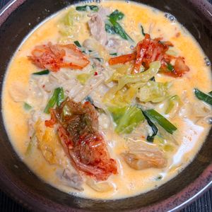 ゆっこの作ってみた!投稿(ダイエットに！キャベツのキムチ豆乳スープ)