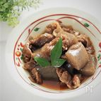 牛すじと蒟蒻のピリ辛煮