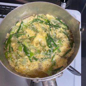 もちもちもっちの作ってみた!投稿(【にらたまスープ】食材２つで簡単♪シンプルでおいしい！)