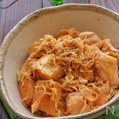 レンジで作り置き!切り干し大根と鶏肉と絹厚揚げの煮物