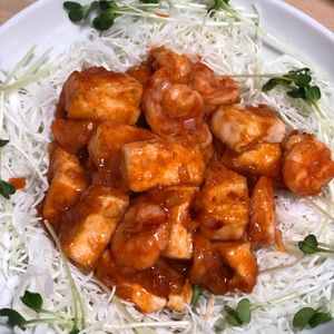 あれつくろっと☆の作ってみた!投稿(【エビチリ豆腐】コスパ抜群！かさまし節約おかず♡)