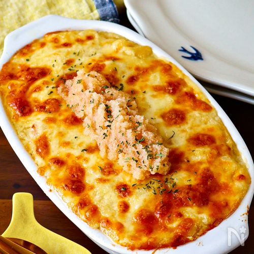 レンジとトースターで簡単【絶品じゃが明太グラタン】