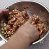 揚げないスコップチーズメンチ♪の工程3