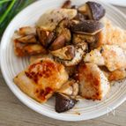 鶏むね肉ときのこのレモンペッパー