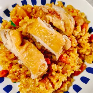 そらの作ってみた!投稿(炊飯器で簡単に！本格チキンジャンバラヤ)