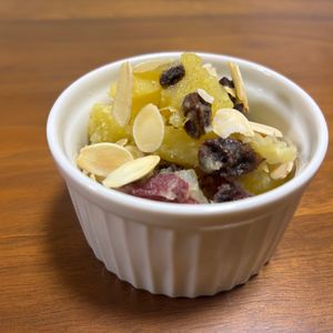 こむぎの作ってみた!投稿(ねっとりあま～い🤭💕レーズン蜂蜜バターのスイートポテサラ)
