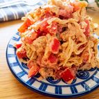 美味しすぎ♡切り干し大根とトマトのピリ辛ごまツナマヨサラダ
