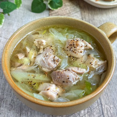 超簡単♩ネギ塩チキンスープ