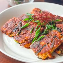 包丁まな板使わず簡単に‼︎カリふわ豆腐チヂミ🍳