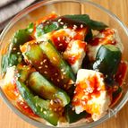 5分で完成！【豆腐ときゅうりの韓国風旨ダレサラダ】包丁不要♩