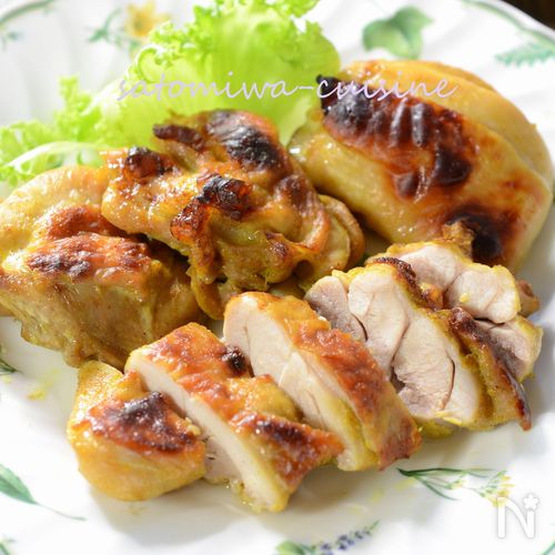味しみ旨~!【鶏もも肉のタンドリーチキン】漬けて焼くだけ★