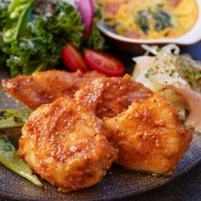 『完熟柿のマスタードチキン♡柔らか胸肉』簡単絶品ソース