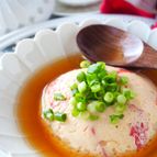 【包丁不要・レンジで5分】豆腐とカニかまの卵蒸し＊とろみあん