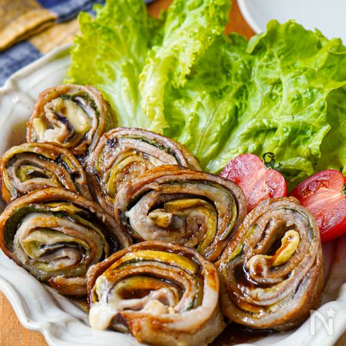 【生焼け回避！絶品♡︎豚バラの茄子チーズロール】簡単/時短