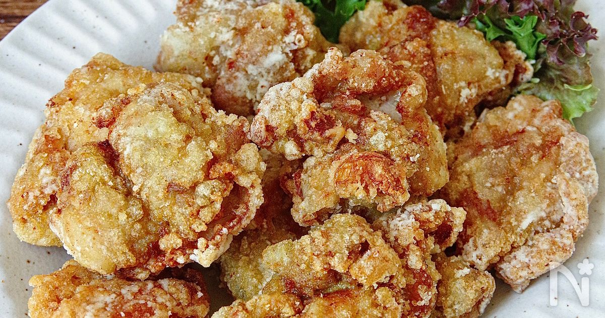揚げたて最高！鶏もも肉の白だしカレー唐揚げ