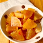レンジで5分！【ピリ辛大根煮】時短で味染み♩