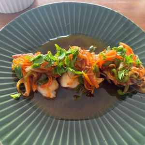 こむぎの作ってみた!投稿(【たらの野菜南蛮だれ】お魚とお野菜でバランス良く♪)