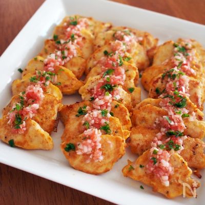 やわらかチキンピカタ☆梅サルサ