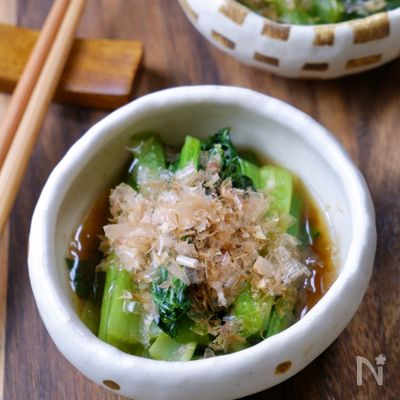 あと1品♪『小松菜のレンチンお浸し』めんつゆVer.