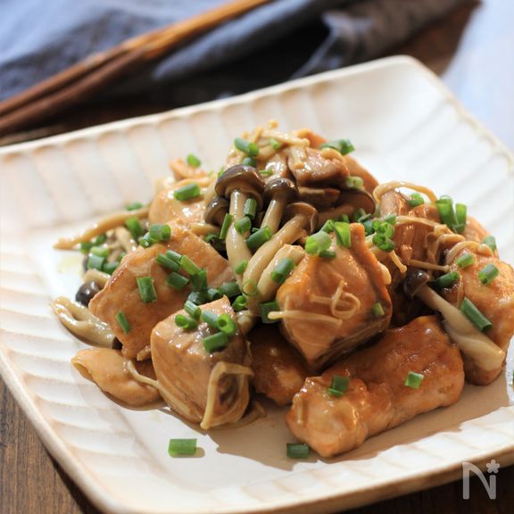 鮭ときのこのバタポン炒め