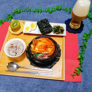 yurucafe_daysの作ってみた!投稿(激ウマ‼︎完食‼︎秘密にしたい我が家のスンドゥブ♡)