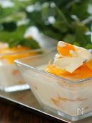 マンゴー入り豆腐ブランマンジェ