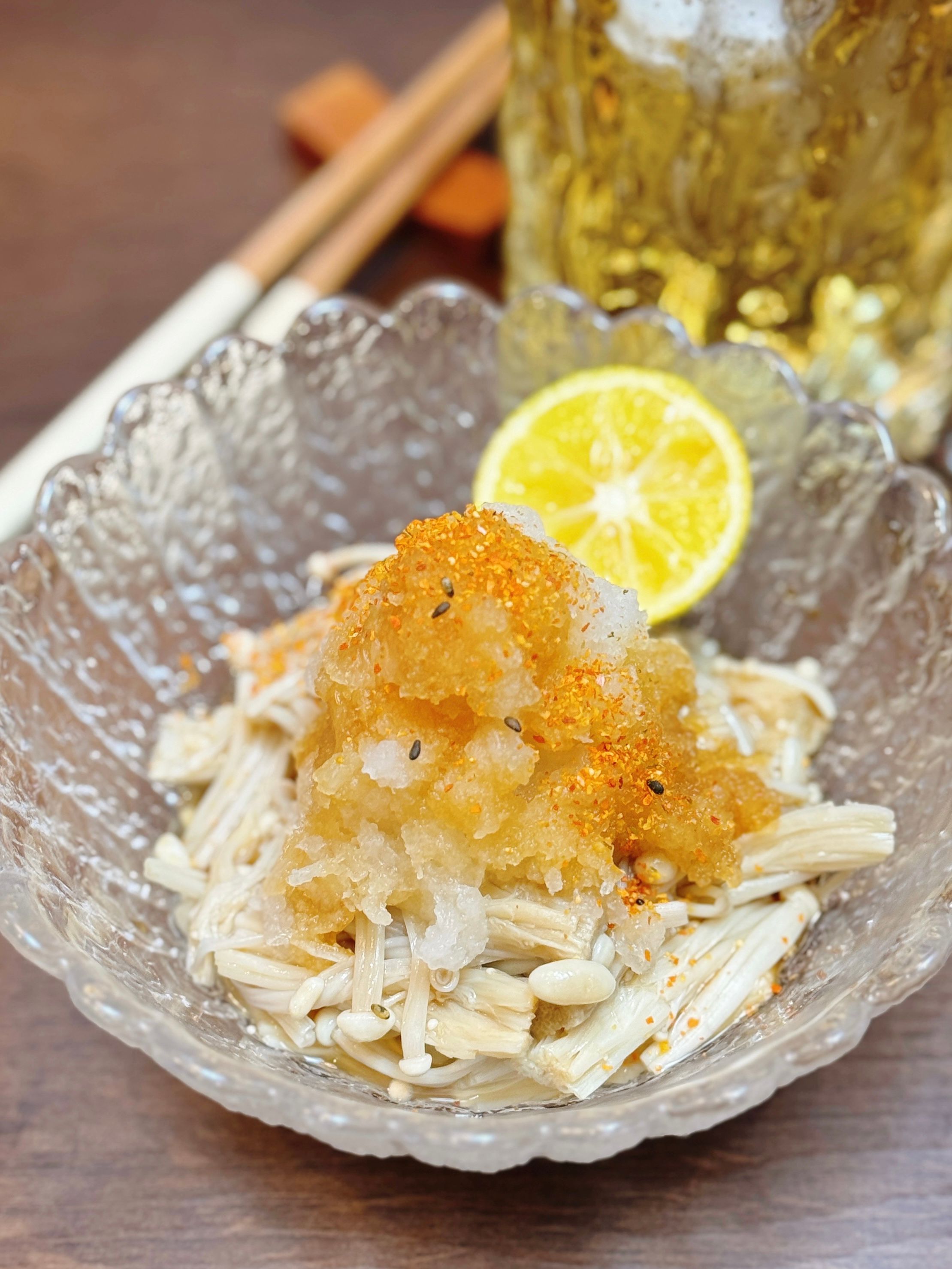 エノキのすだちおろし】レンジで簡単！暑い日もラクして時短