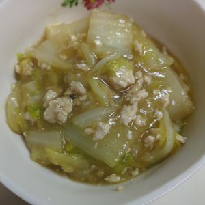 たりおの作ってみた!投稿(重ねて10分♪『白菜とひき肉のコクうま♡とろみあん』)