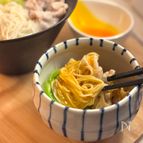 豚しゃぶとキャベツの特製ごまだれそうめん