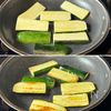 香り広がる【ズッキーニソテーのクリームチーズカルパッチョ風】の工程2
