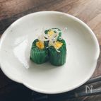 秋のおもてなし☆菊花どほうれん草のお浸し