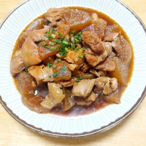 よっこの作ってみた!投稿(【鶏大根の旨煮込み】放置でしみしみ濃厚)