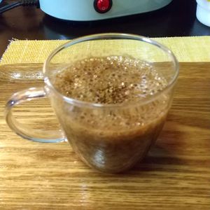 チョロリスの作ってみた!投稿(ほろ苦♡バナナと豆乳のコーヒースムージー)
