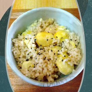 チョロリスの作ってみた!投稿(秋の味覚！基本の栗ごはん)