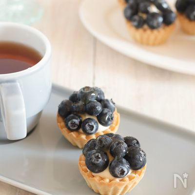 作業時間10分!一口サイズのブルーベリーのチーズタルト