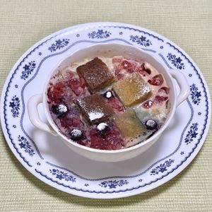 キャピタンの作ってみた!投稿(レンジで！10分で完成。カステラプディング)