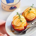 甘じょっぱさがたまらない。ブルーチーズのせ焼りんご