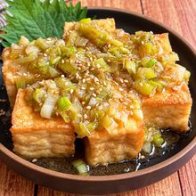 【厚揚げの中華ネギだれ】節約食材が満足おかずに♪
