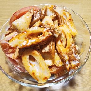 ナムディの作ってみた!投稿(5分で完成！〈ちくわとトマトのコチュマヨ和え〉あと一品に🍅)