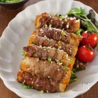 ～ボリューム満点～子供が喜ぶ！牛肉の肉巻き厚揚げ焼肉あじ