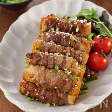 ボリューム満点 子供が喜ぶ 牛肉の肉巻き厚揚げ焼肉あじ By 今日のおうちごはん レシピサイト Nadia ナディア プロの料理家のおいしいレシピ