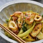 【5分】いつでも食べたい♪ちくわと青梗菜のピリマヨ炒め