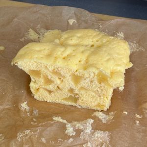 藍の作ってみた!投稿(レンジで3分！【蜂蜜りんごの米粉蒸しパン】)