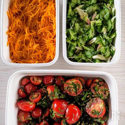 【トマトのマリネ】トマトと青しその大量消費。常備菜。