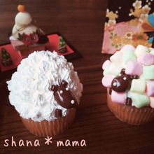 基本のプレーンカップケーキで羊のカップケーキ♪