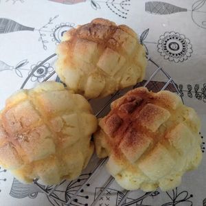 907118の作ってみた!投稿(ザクザクふんわりメロンパン)