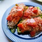 レンジで失敗なし♪
トマト缶で簡単！ピーマンの肉詰め