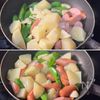 【ウインナーとポテト、豆野菜のガーリックソテー】お酒に合う♪の工程3