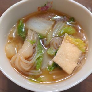 たりおの作ってみた!投稿(フライパンのまま食卓へ「薄揚げと白菜のくったり煮」)