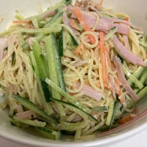 あいるんの作ってみた!投稿(我が家の【絶品スパサラ】冷めてもくっつかない♪おすすめ☆)